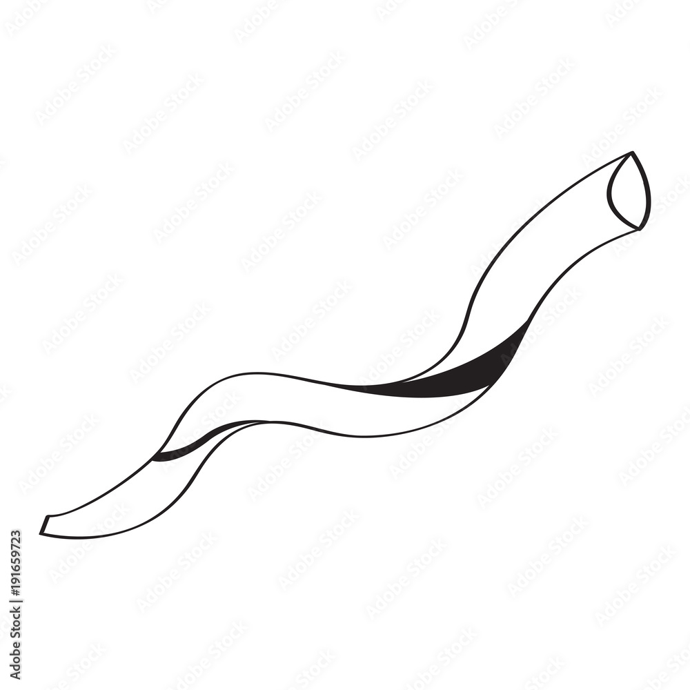Jewish shofar outline