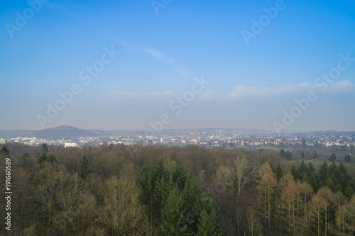 Luftaufnahme mit Blick auf einen Stuttgarter Stadtteil
