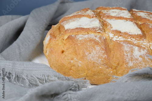 Fresh bread with a flavour on the boards