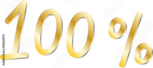 Einhundert Prozent! 100% in Goldener Handschrift - volle Leistung! Viel Erfolg.