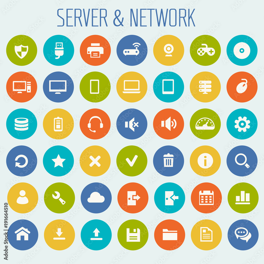Big Computer Networks icon set Big Computer Networks icon set