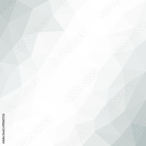 Abstract Grey White geometric polygonal background with mesh of triangles for your design. Grey White texture. Trend. Low Poly.