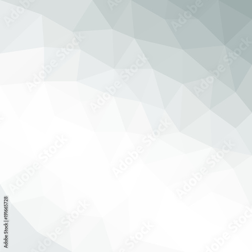 Abstract Grey White geometric polygonal background with mesh of triangles for your design. Grey White texture. Trend. Low Poly.