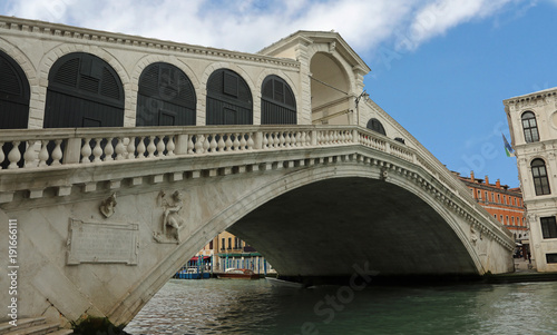 Rialto bridge in Venice without people