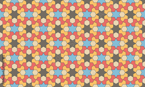 Seamless pattern in authentic arabian style