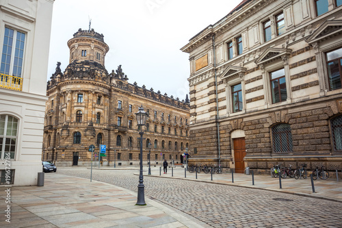 Historic old building of Police Department in Dresden, Saxony, Germany