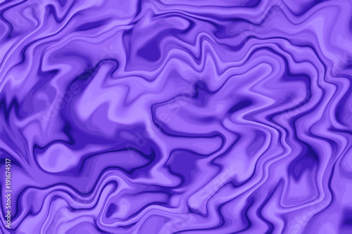 Ultra violet digital marbling texture. Abstract marbled backdrop. Liquid paint abstraction.
