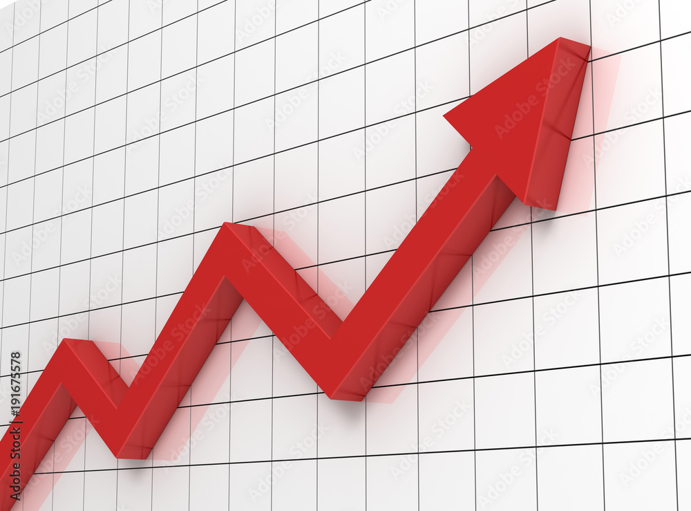 upward arrow concept 3d illustration upward arrow concept 3d illustration