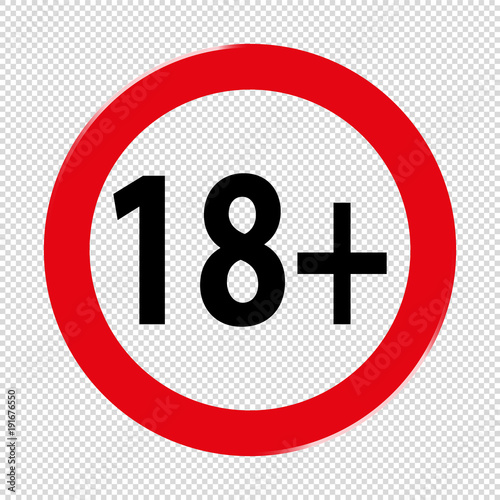 Altersfreigabe 18 Plus - Vektor Symbol