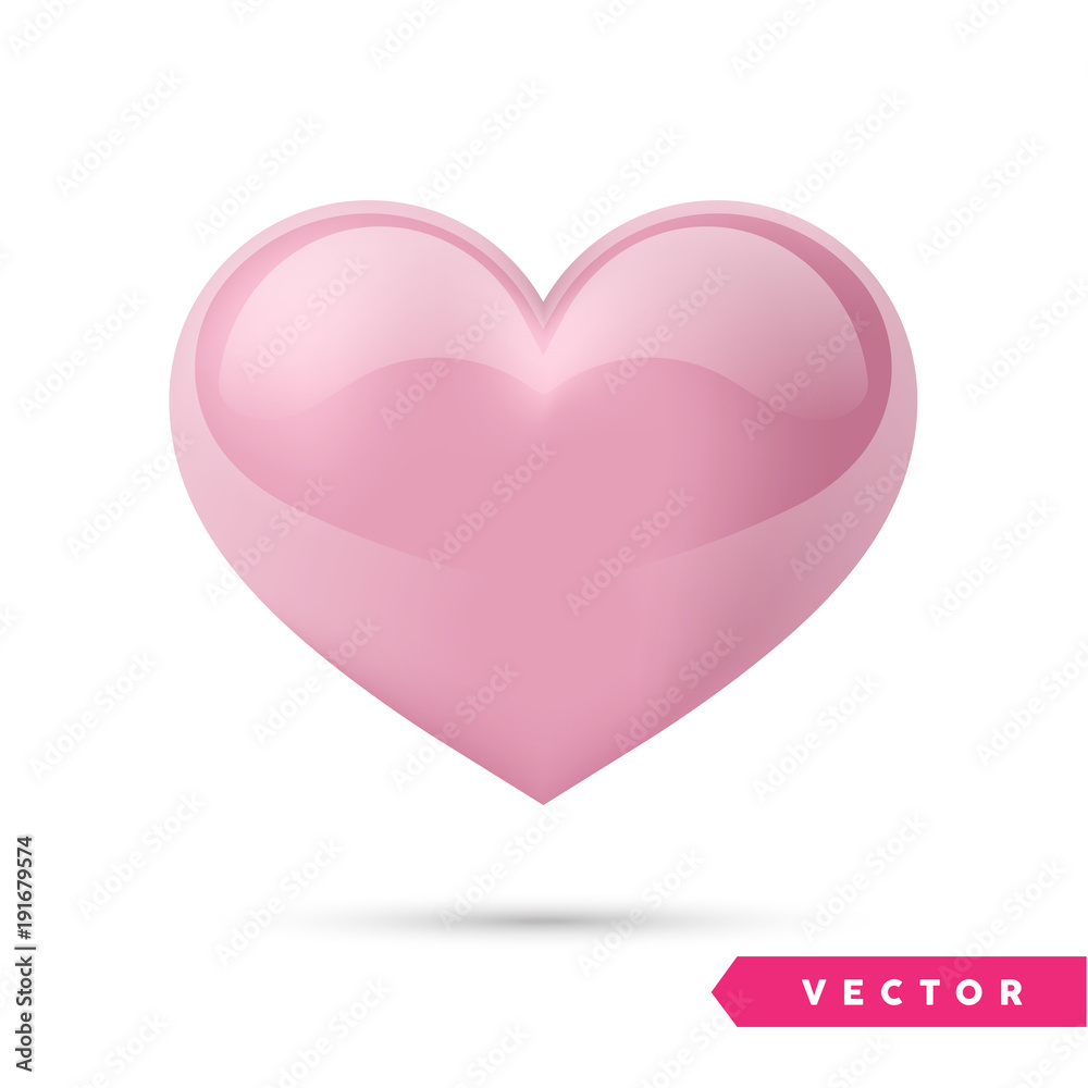 Realistic vector heart. Isolated on white. Valentines day greeting card background. 3D icon. Romantic vector illustration. Easy to edit design template for your artworks. Realistic vector heart. Isolated on white. Valentines day greeting card background. 3D icon. Romantic vector illustration. Easy to edit design template for your artworks.