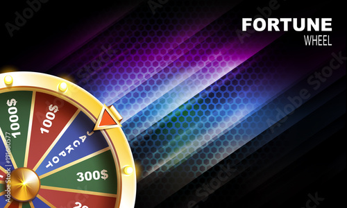 Wheel of fortune gambling background