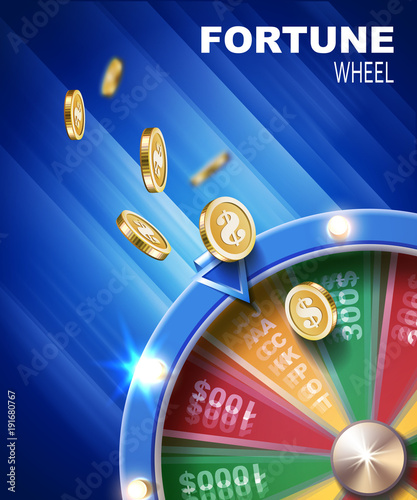 Wheel of fortune gambling background