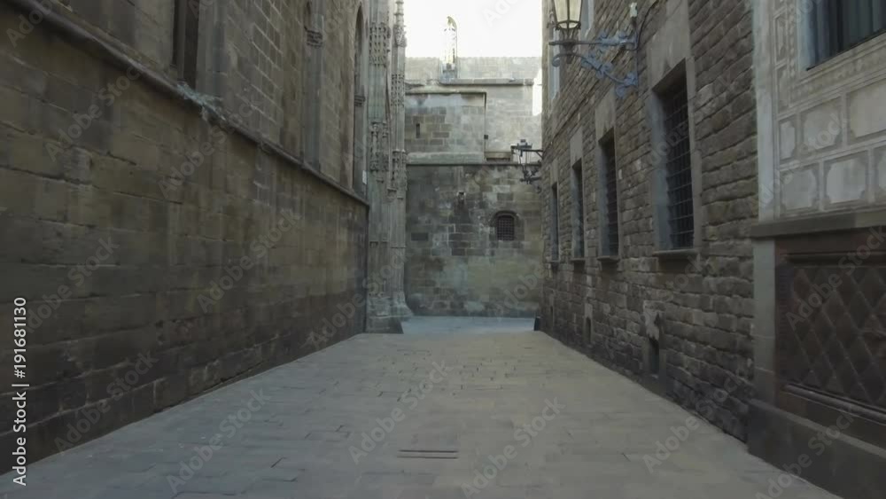 Ancient Barcelona, Gothic Quarter.
Walking through a medieval street. Smooth camera movement:point of view. Ancient Barcelona, Gothic Quarter.
Walking through a medieval street. Smooth camera movement:point of view.