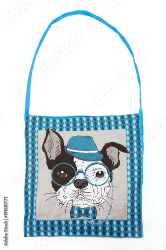 Obraz na płótnie Blue Women's handbag, Ladies bag, Blue female clutch, Blue clutch.Women's bag isolated white background.Bag isolated white background.Clutch isolated white background. w salonie