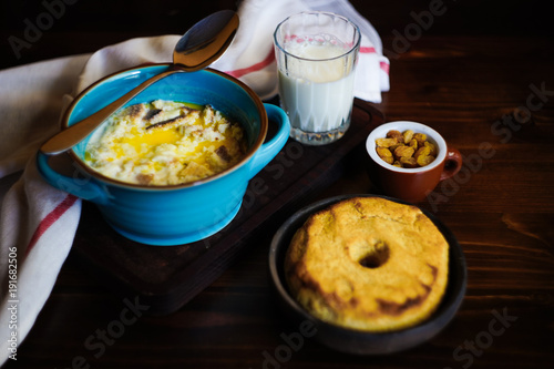 Rustic breakfast set