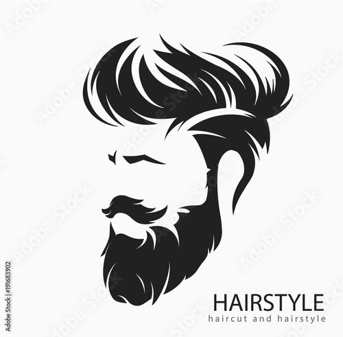 mens hairstyle with a beard and mustache