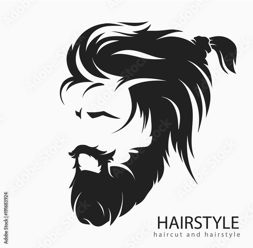 mens hairstyle with a beard and mustache