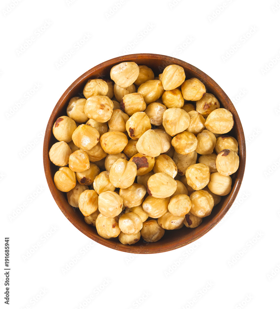 roasted hazelnuts isolated on white roasted hazelnuts isolated on white
