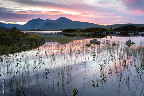 Принти на полотні Loch Nah-Achlaise at twilight, Scotland, United Kingdom
