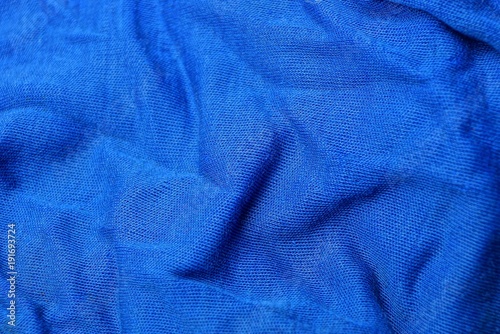 синяя текстура из фрагмента старого шерстяной одежды