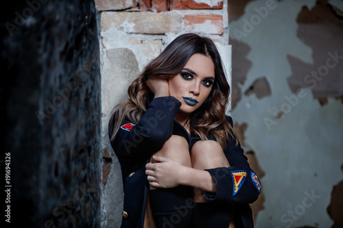 girl in an abandoned warehouse