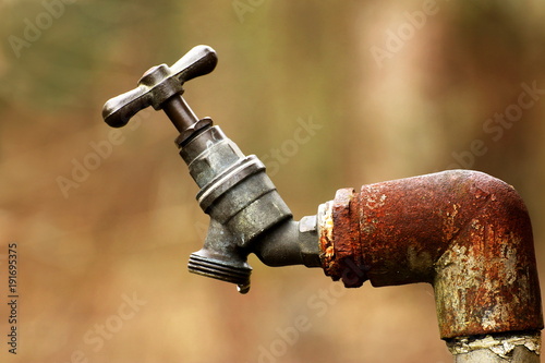 Dripping outdoor tap.