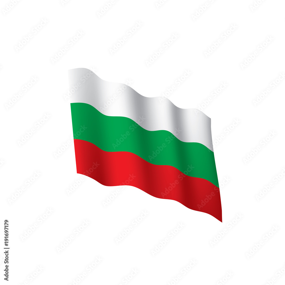 Fototapeta premium Bulgaria flag, vector illustration