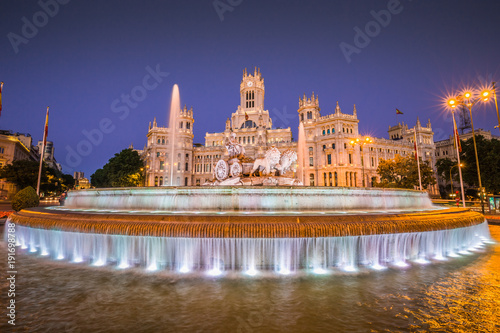 Plaza de la Cibeles (Cybele's Square) - Central Post Office (Palacio de Comunicaciones), Madrid, Spain. © Lukasz Janyst
