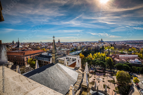 View of Madrid from Almudena Cathedral, Spain