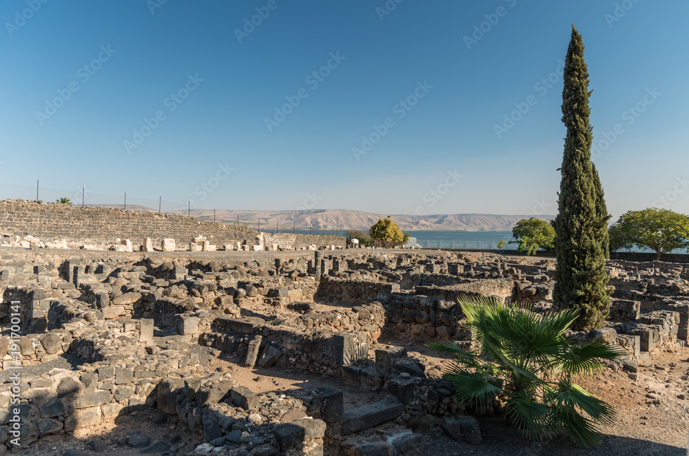 Fotografie Capernaum Ruins in Israel