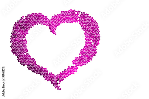 pink heart with a mosaic effect, St. Valentine's Day