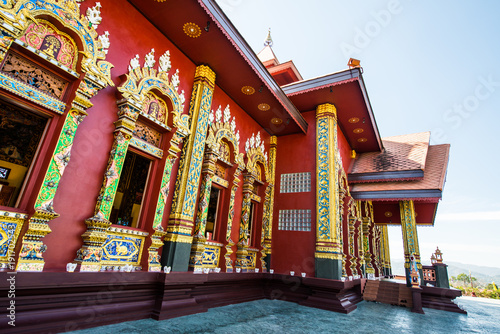 Beautiful Thai church in Prayodkhunpol Wiang Kalong temple photo