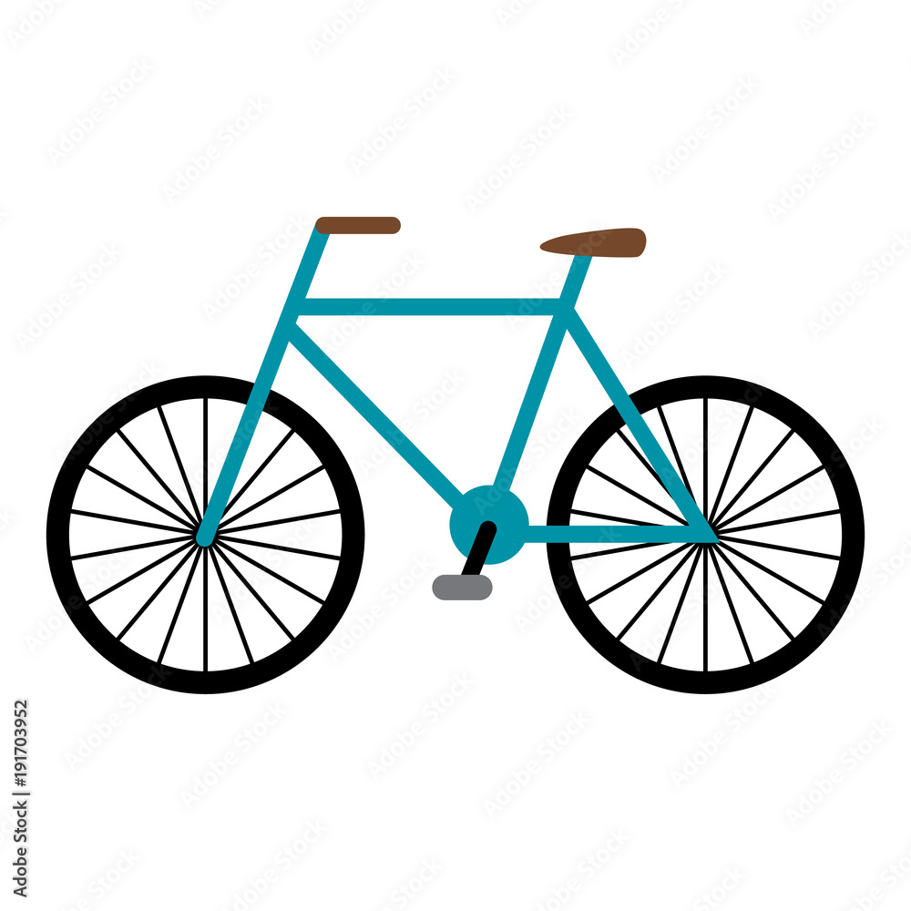 Bicycle illustration. Simple bike on white background Stock Vector | Adobe Stock