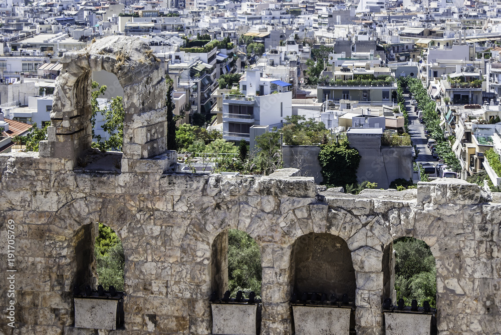 View from the Acropolis in Athens, Greece View from the Acropolis in Athens, Greece