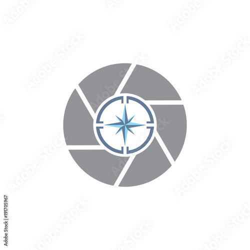 Compass Camera Logo Icon Design