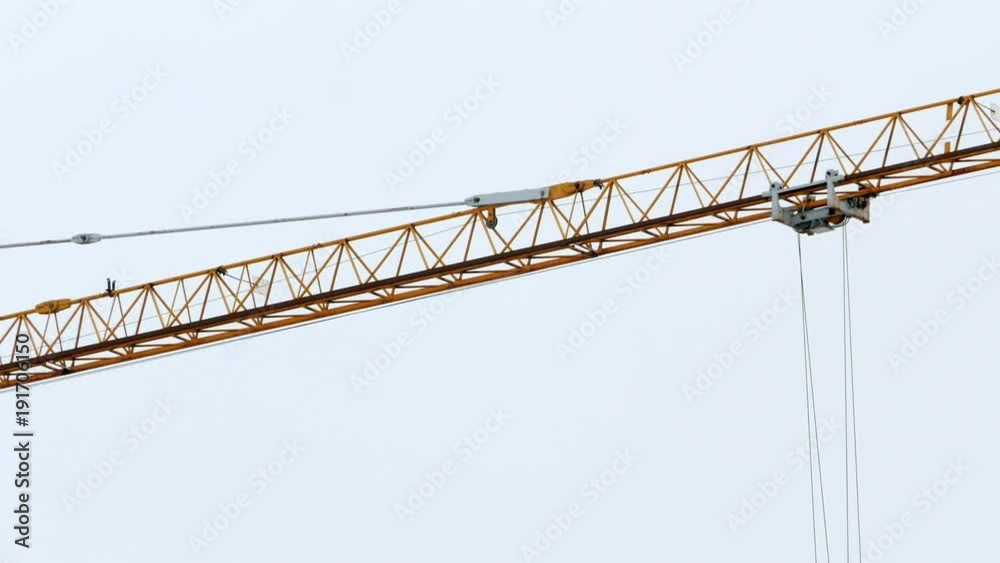 Construction crane working tower building 4k Construction crane working tower building 4k