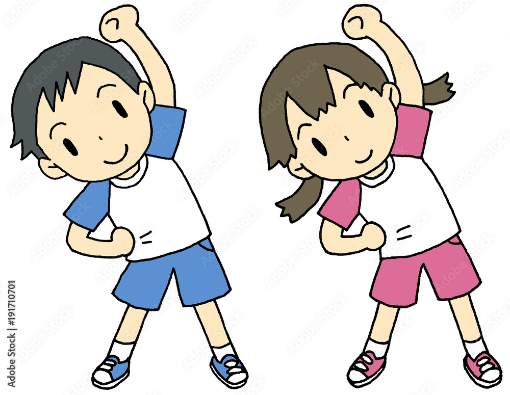 ラジオ体操 子供 Stock イラスト Adobe Stock