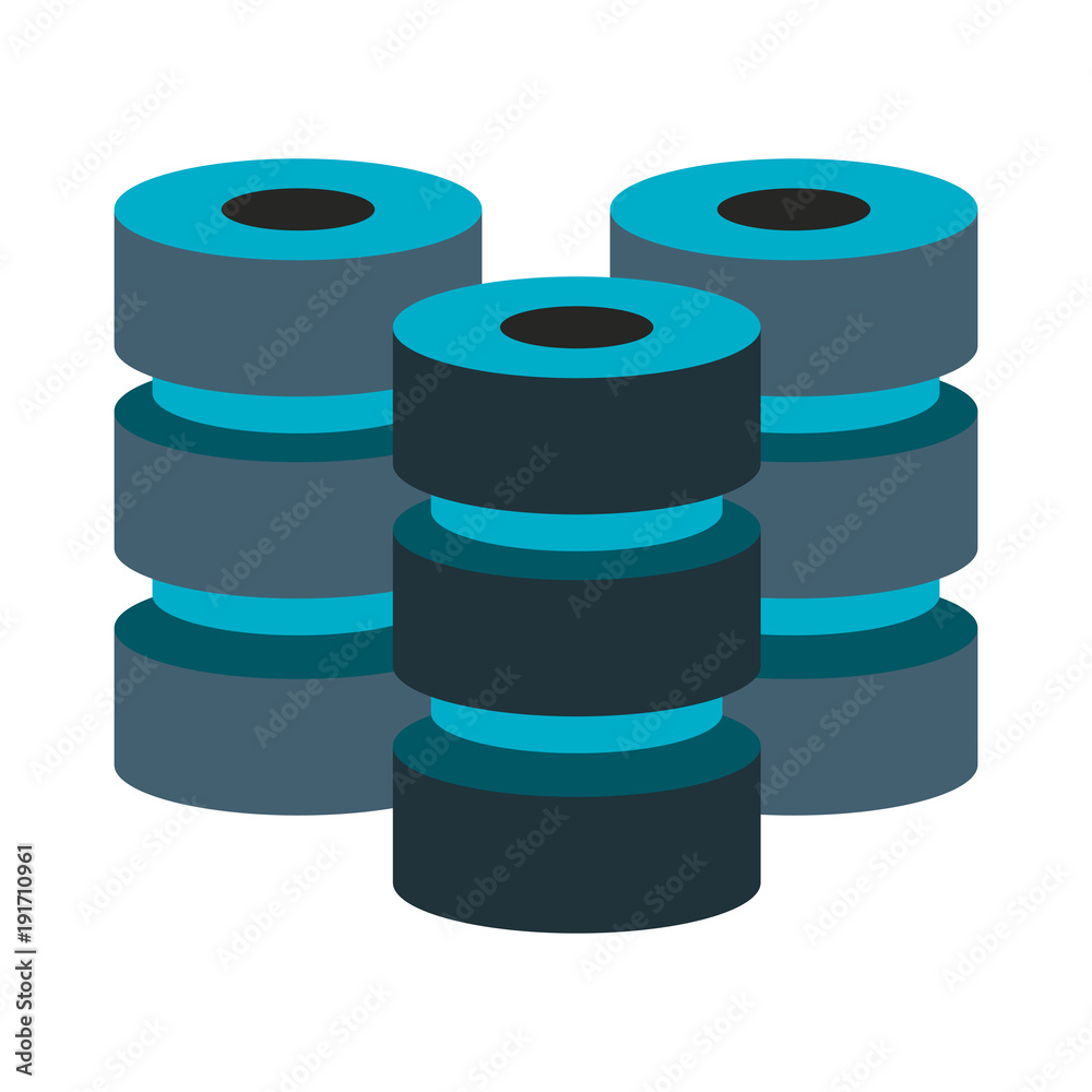 Database storage technology icon vector illustration graphic design