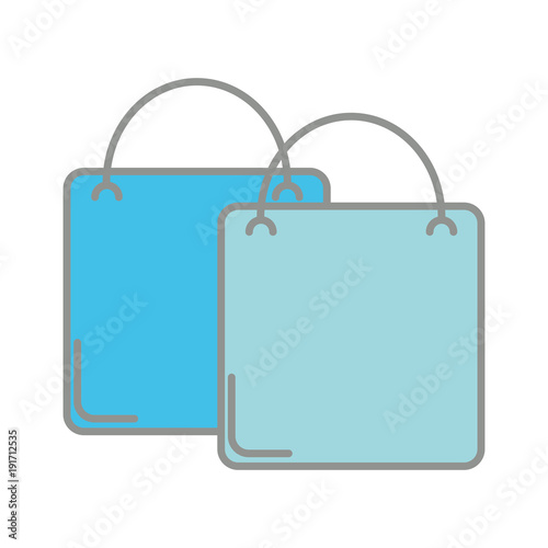 line color shopping bags elements to market buy