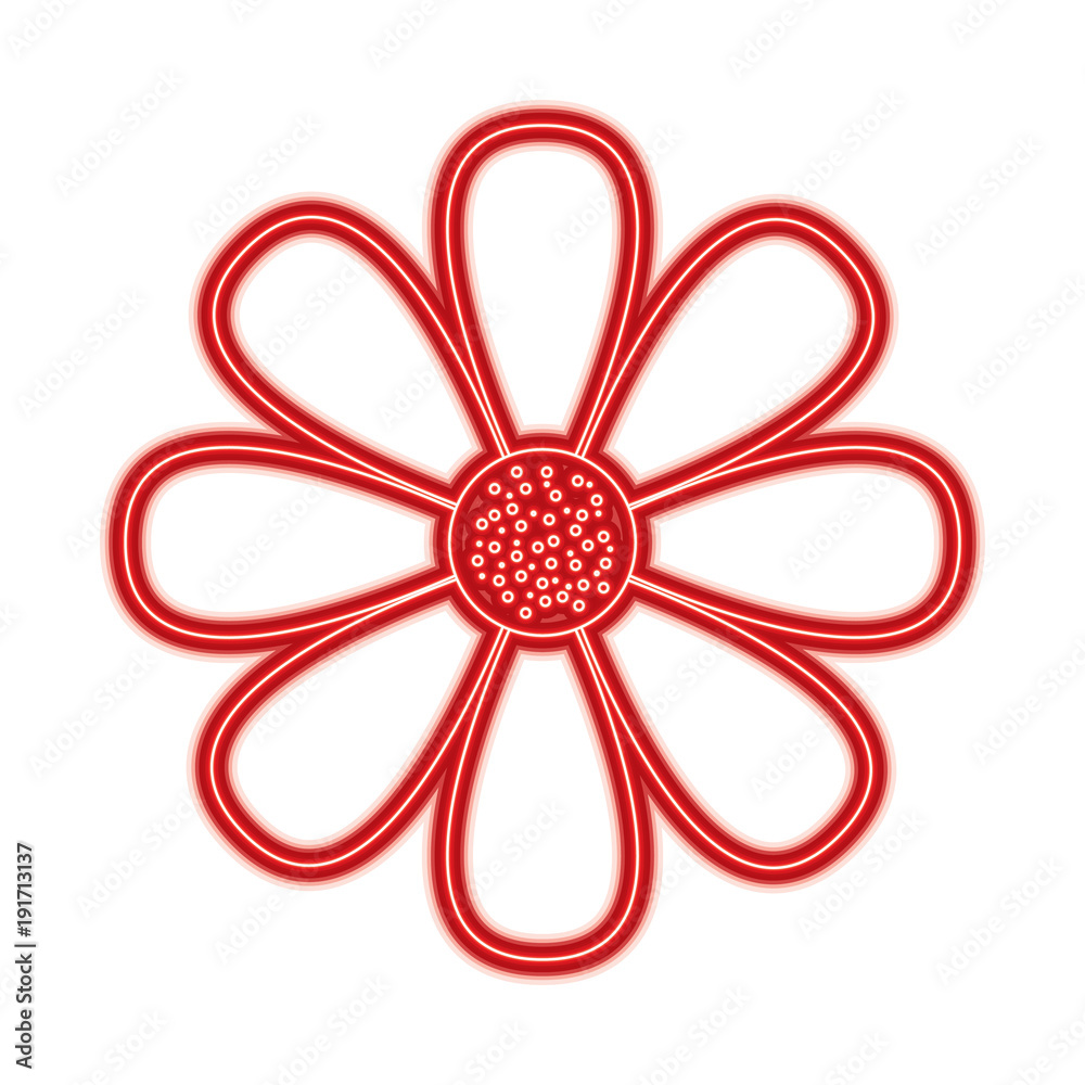 leaf natural foliage decoration icon vector illustration red line color image leaf natural foliage decoration icon vector illustration red line color image