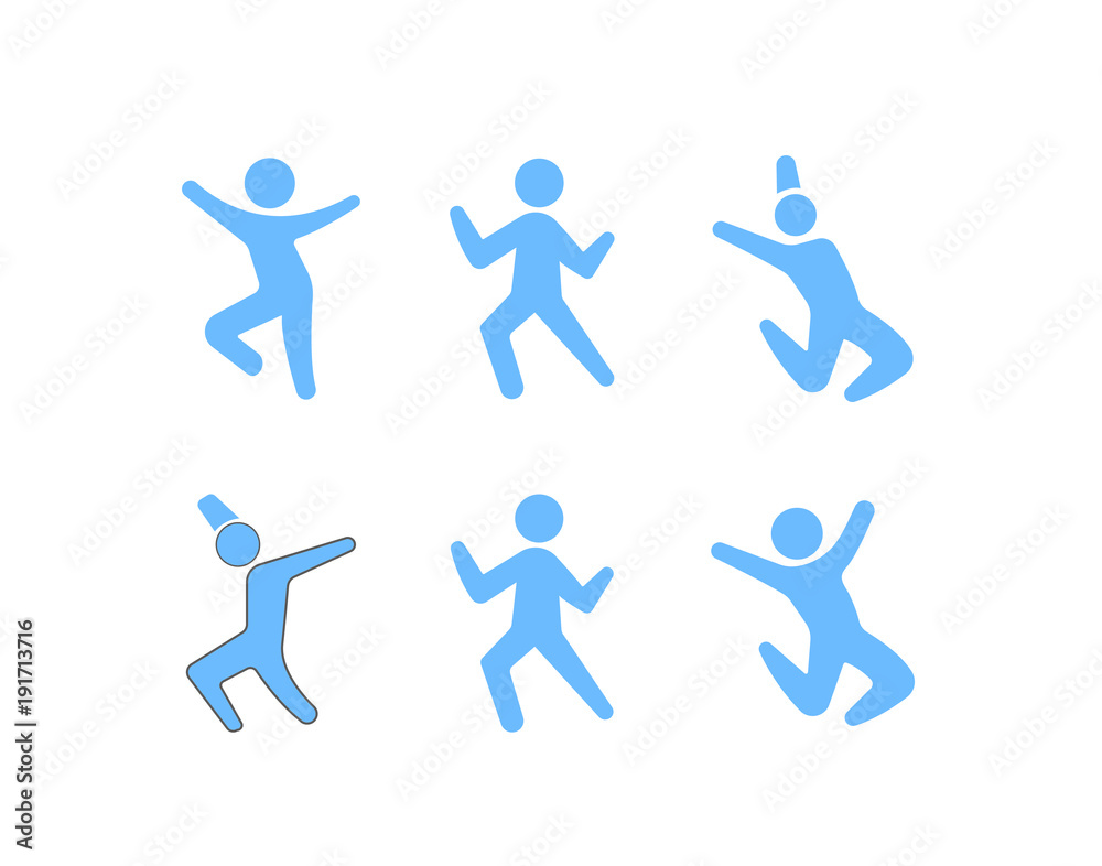 Dance icon set