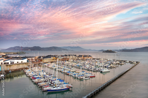 San Francisco boat harbor and pier 39..