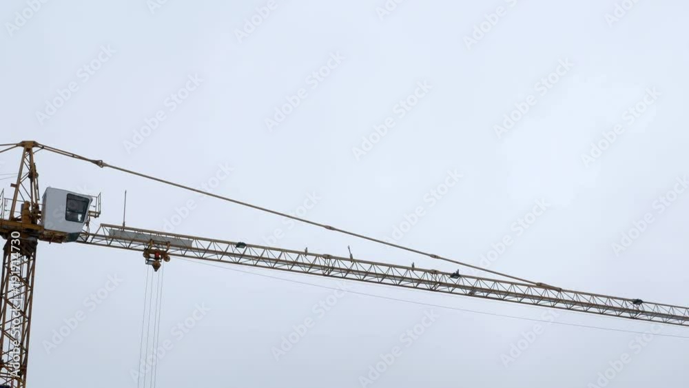 Construction crane working tower building 4k Construction crane working tower building 4k