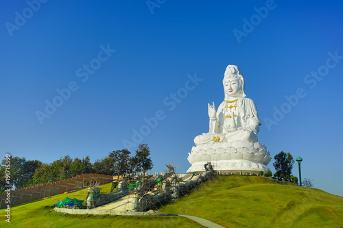 Bodhisattva Guan Yin statue in Wat Huay pla kang temple