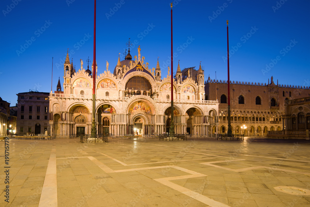 The Saint Mark Cathedral in the early morning. Venice, Italy