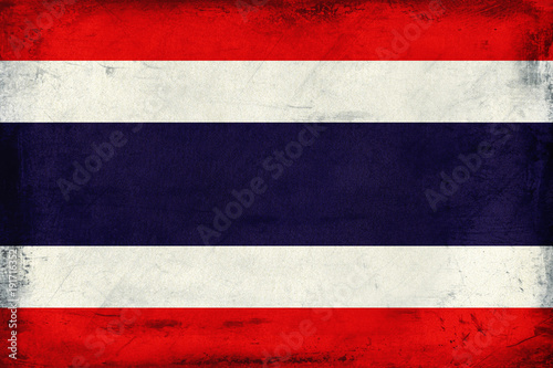 Vintage national flag of Thailand background