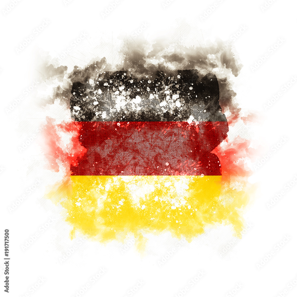 Obraz premium Square grunge flag of germany