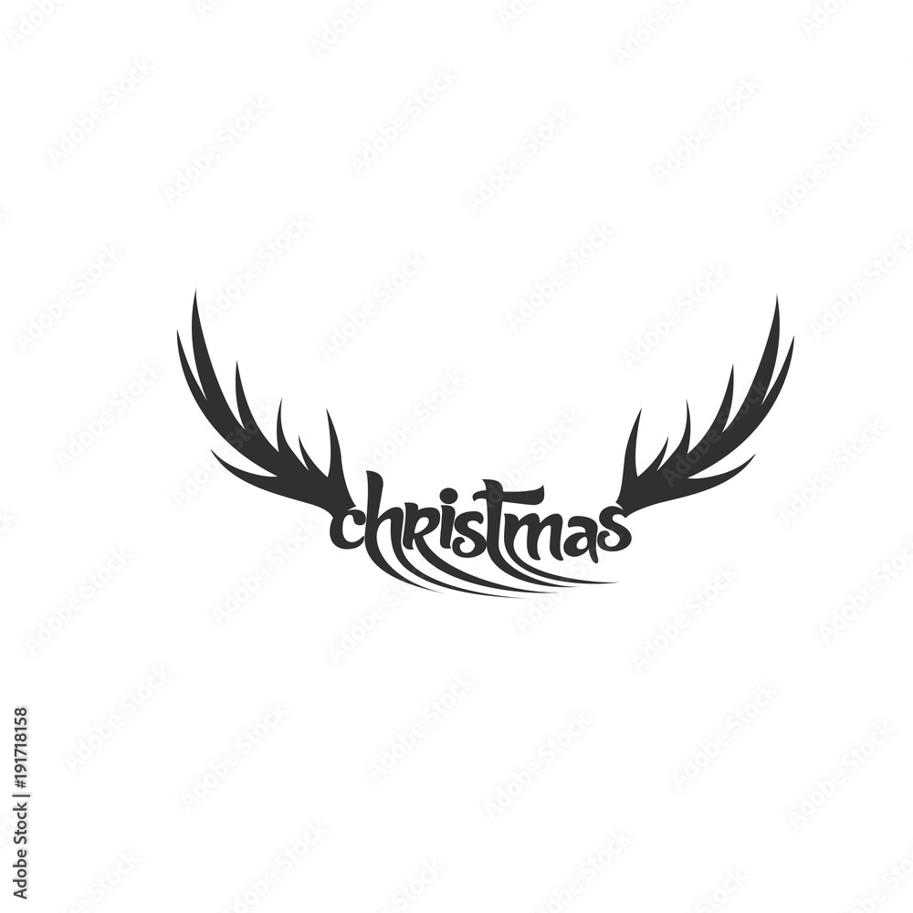 Deer horn vector illustration. Deer horn vector illustration.