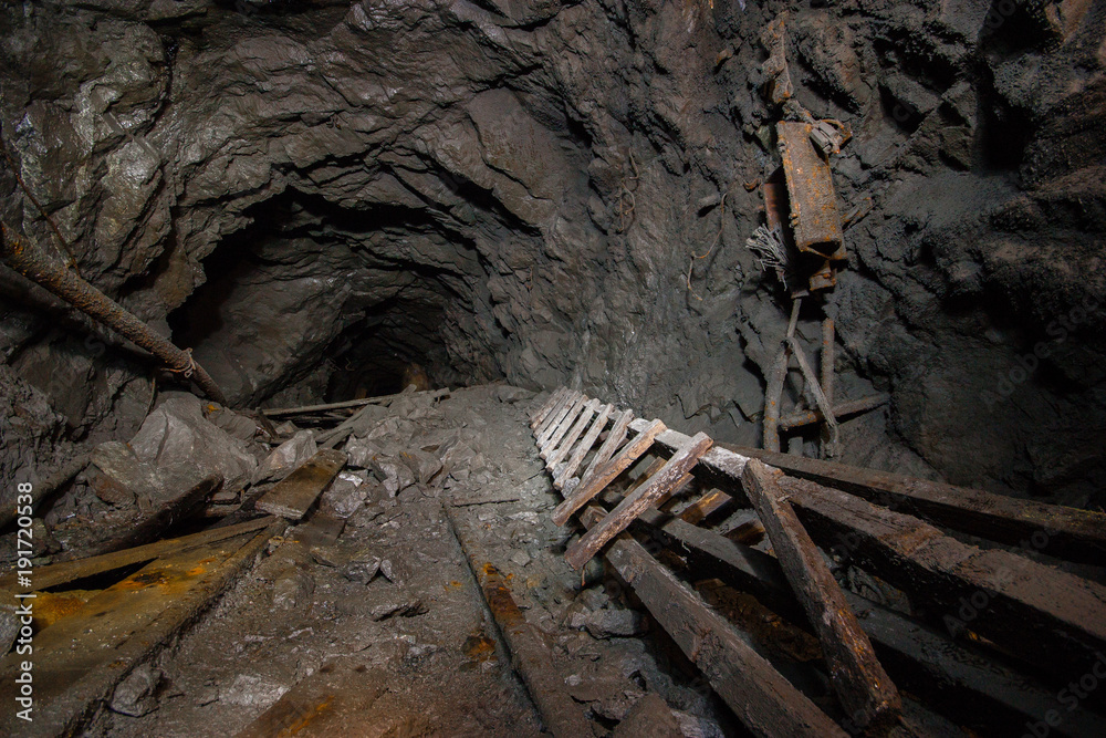 Underground abandoned gold ore mine shaft tunnel gallery Underground abandoned gold ore mine shaft tunnel gallery