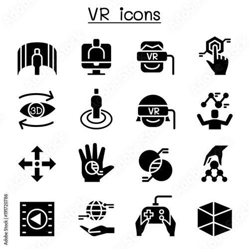 VR , Virtual Technology icon set